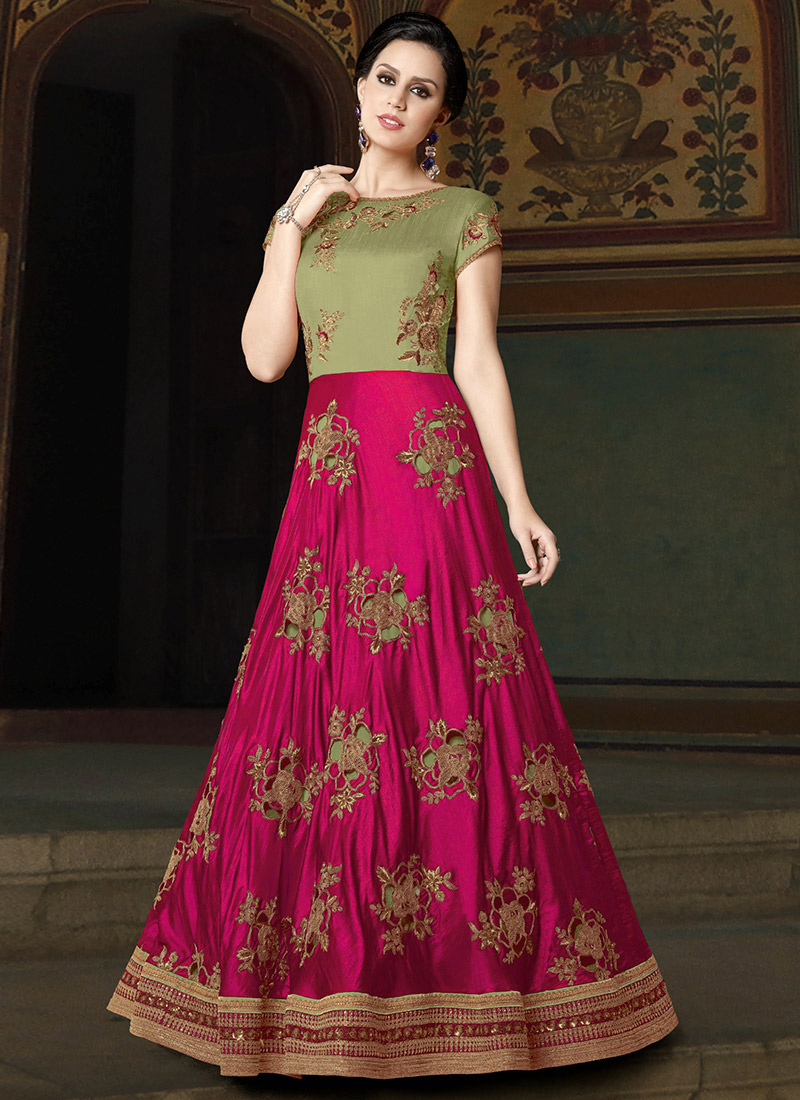 silk anarkali suits