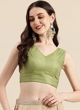 Green Satin Blouse