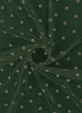 Light Green Embroidered Net Fabric