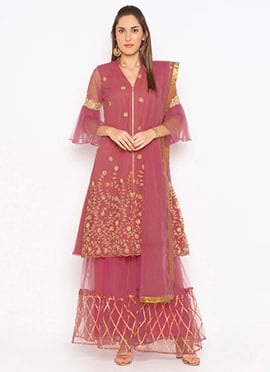 Light Pink Sharara Suit
