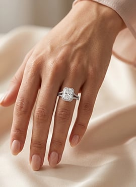 Luxurious Rose Gold 925 Sterling Silver Moissanite Ring