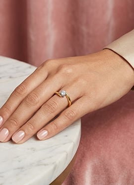 Luxury Gold 925 Sterling Silver Moissanite Ring
