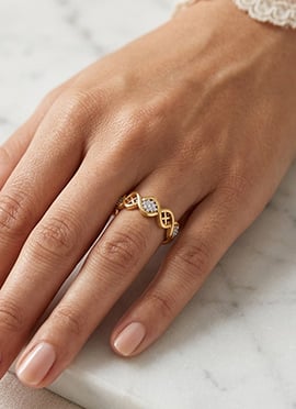 Luxury Gold 925 Sterling Silver Moissanite Ring