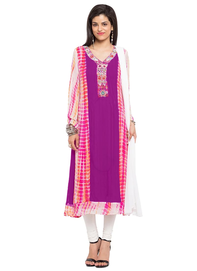 Magenta Georgette Anarkali Suit After Six Wear