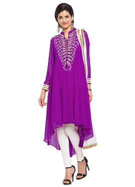 Magenta Georgette Anarkali Suit