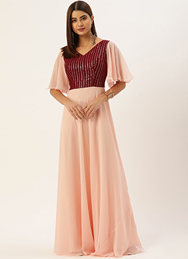 indo western maxi