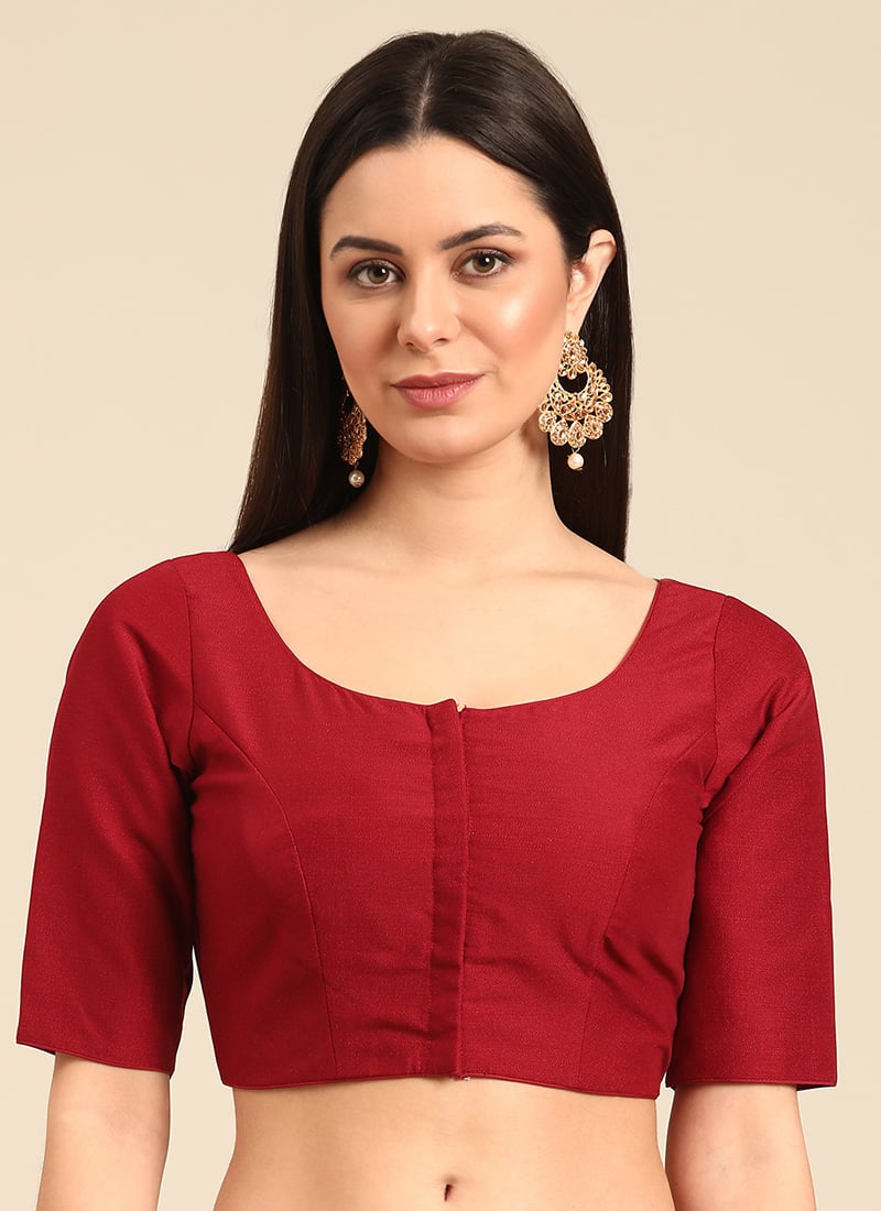 Maroon Muslin Blouse