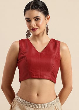 Maroon Satin Blouse