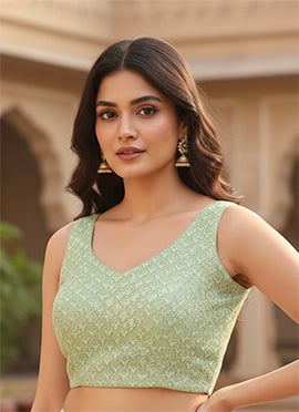 Mint Green Georgette Elegant Stretchable Blouse