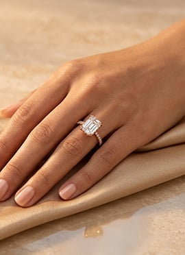Modern Rose Gold 925 Sterling Silver Moissanite Ring