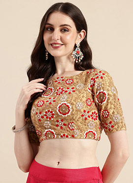 Multicolor Net Embroidered Blouse