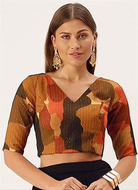 Multicolored Embroidered Georgette Blouse
