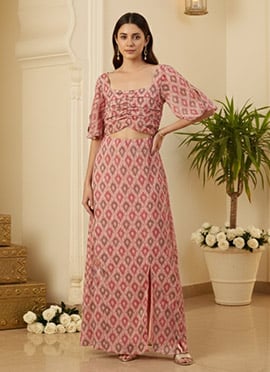 Multicolored Georgette Digital Printed Dress