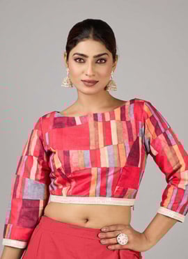 Multicolored Rayon Blouse