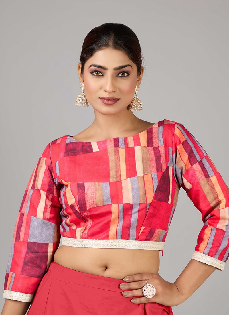 Multicolored Rayon Blouse