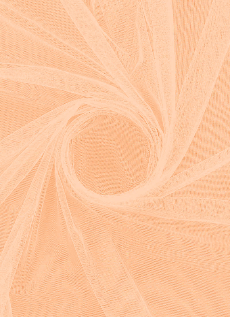 Orange Net Fabric