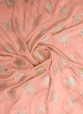Peach Georgette Fabric