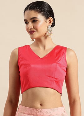 Pink Art Silk Blouse