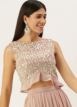 Pink Embroidered Blouse