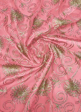 Pink Gota Net Fabric