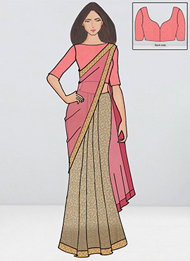 ready made half saree