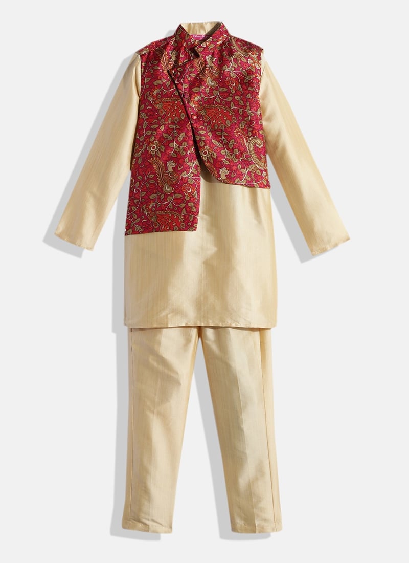 Pink N Beige Printed Bandi Set