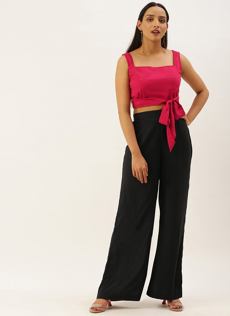 Black TENCEL Modal Top N Pant Set 