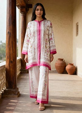 Pink Rayon Digital Print Co ord sets