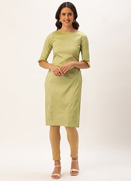 Pista Green Taffeta Kurta