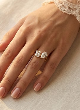 Premium Gold 925 Sterling Silver Moissanite Ring