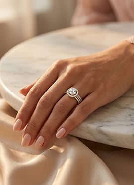 Premium Gold 925 Sterling Silver Moissanite Ring