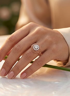 Premium Rose Gold 925 Sterling Silver Moissanite Ring