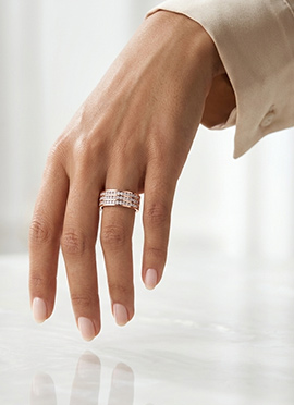 Premium Rose Gold 925 Sterling Silver Moissanite Ring