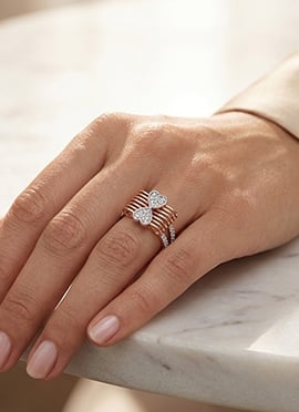 Premium Rose Gold 925 Sterling Silver Moissanite Ring