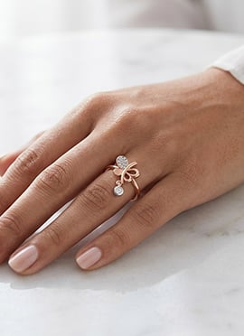 Premium Rose Gold 925 Sterling Silver Moissanite Ring