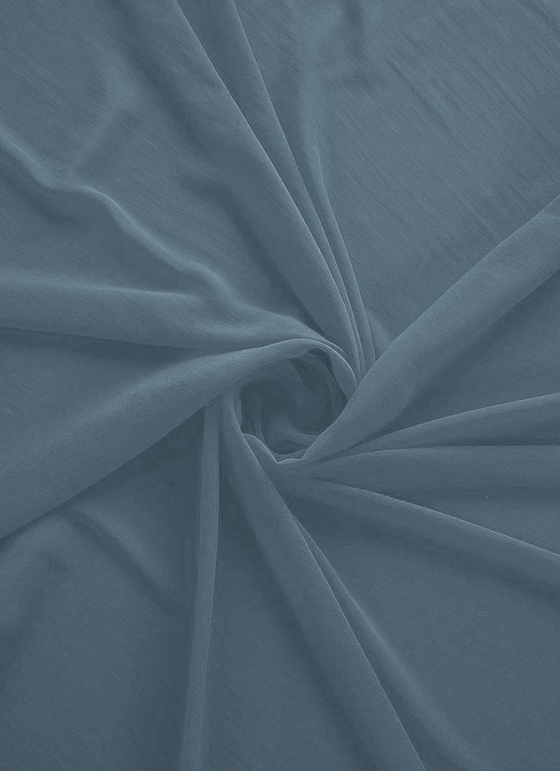 Provincial Blue Georgette Fabric