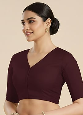 Purple Muslin Stretchable Blouse