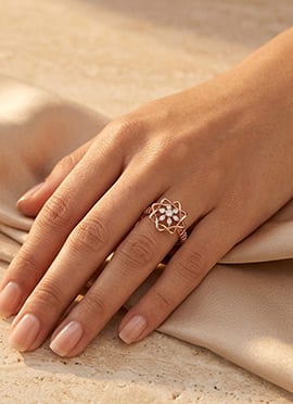 Radiant Rose Gold 925 Sterling Silver Moissanite Ring