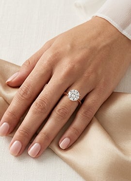 Radiant Rose Gold 925 Sterling Silver Moissanite Ring