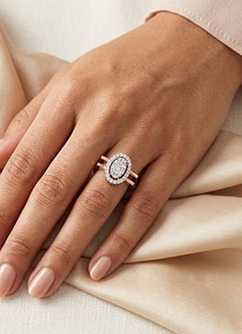 Radiant Rose Gold 925 Sterling Silver Moissanite Ring