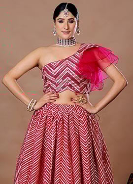 Rani Pink Georgette Embroidered Blouse