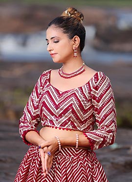 Rani Pink Georgette Embroidered Blouse