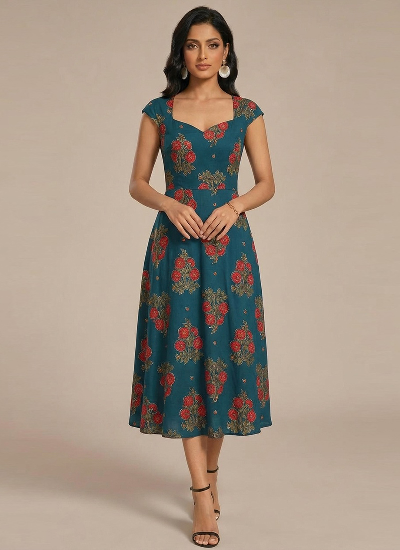Rayon Printed Kurta Set After Six Wear