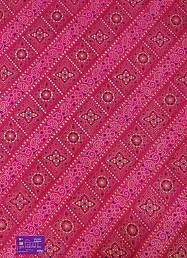 Pink Chanderi Art Silk Fabric