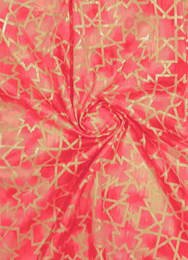 Red Cotton Printed Fabric