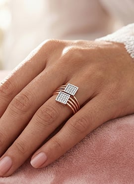 Refined Rose Gold 925 Sterling Silver Moissanite Ring
