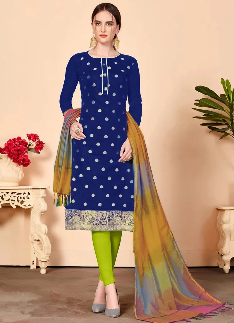 silk churidar design