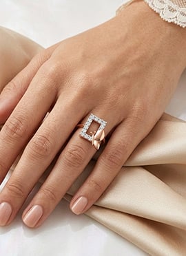 Royal Rose Gold 925 Sterling Silver Moissanite Ring