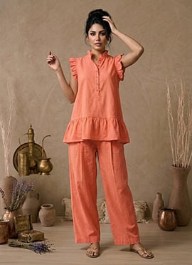 Rust Cotton Co Ord Set