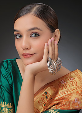 Silver Alloy Oxidised Stones Bangles